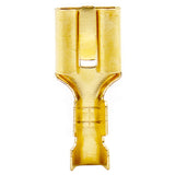 Baomain Female Spade Quick Splice Crimp Terminals 1/4" (6.3mm) Crimp Connector Non Insulated Pack of 100