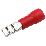 Baomain Red Female Insulated Spade Wire Connector Electrical Crimp Terminal 18-22 AWG 2.8 x 0.5mm