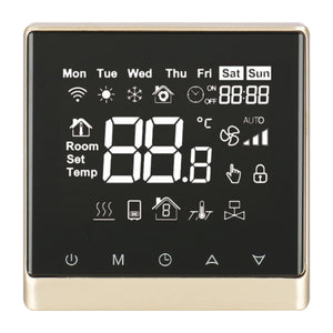Baomain LCD Digital Programmable Thermostat AC110-120V DK-506 3 Amp Work for Under-Floor Temperature Controller Golden