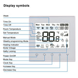 Baomain LCD Digital Programmable Thermostat 110-120V / 220V-240V 3 Amp 7 Day Work for Radiant Floor Heating Temperature Controller