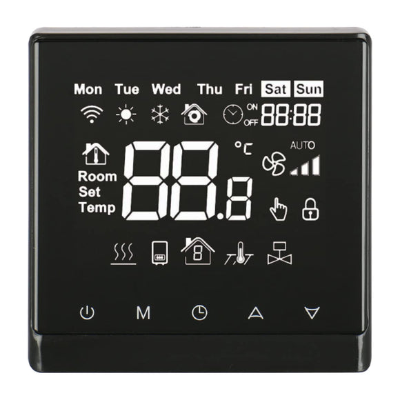 Baomain LCD Digital Programmable Thermostat AC110-120V DK-506 3 Amp Work for Under-Floor Temperature Controller Black