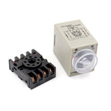 Baomain Electrical Timer Delay Relay AC 220V AH3-3 8 Pins 60 Min with Socket
