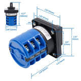 Baomain Universal Rotary Changeover Switch SZW26-40/D303.3D with Master Switch Exterior Box 660V 40A 12 Position 3 Phase