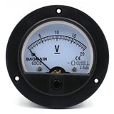 Baomain 65C5 Analogue Panel Meter Volt Voltage Gauge Analog Voltmeter DC 0-20 V