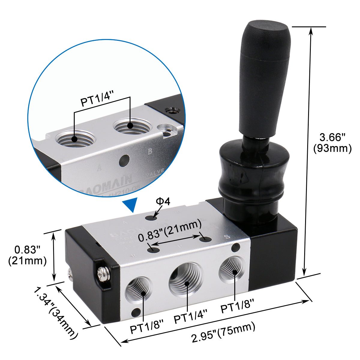 AirTac Solenoid Valve 3V210-08 3V310-10 2-position 3-way Reversing